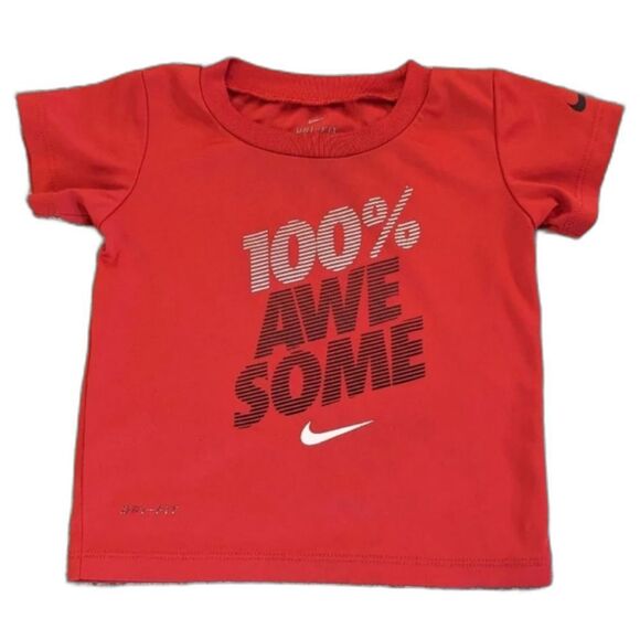 Nike Boys Dri-Fit T-shirt, Red, Size 24M - Picture 1 of 6